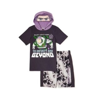 Boys Hooded T-Shirt and Shorts Set Buzz Lightyear NWT Disney